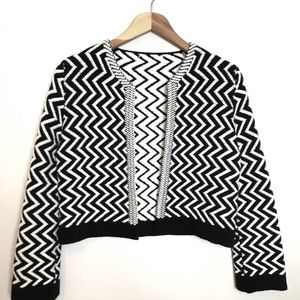 Maje Miami Chevron Cardigan Jacket